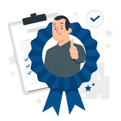 Quality control checkmark